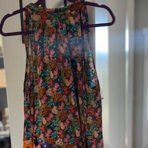 Anthropologie Silk Halter Dress